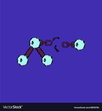 Flat icon design collection atom and broken chain vector image