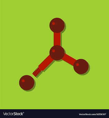Flat icon design collection atom disconnection in vector image