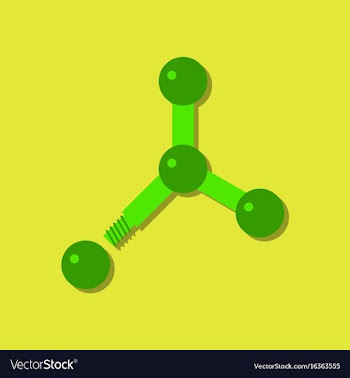 Flat icon design collection atom disconnection in vector image