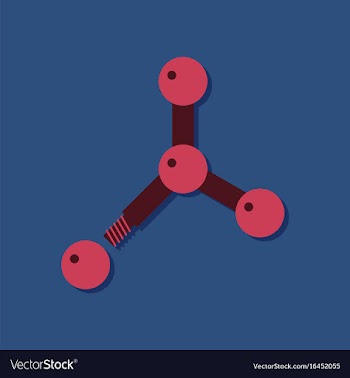 Flat icon design collection atom disconnection in vector image