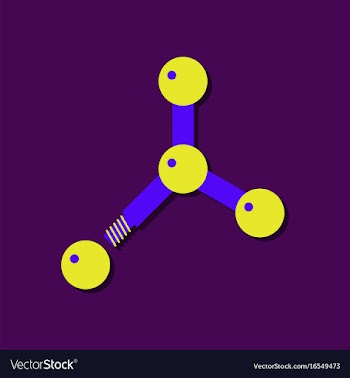 Flat icon design collection atom disconnection in vector image
