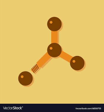 Flat icon design collection atom disconnection in vector image