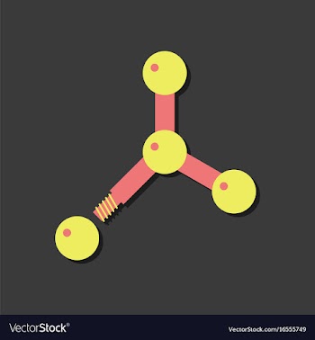 Flat icon design collection atom disconnection in vector image