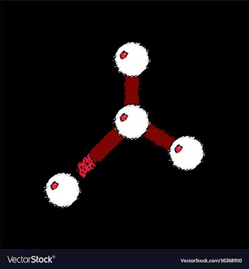 Flat icon design collection atom disconnection vector image