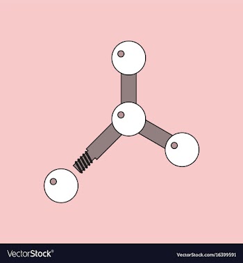 Flat icon design collection atom disconnection vector image