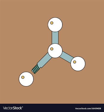 Flat icon design collection atom disconnection vector image