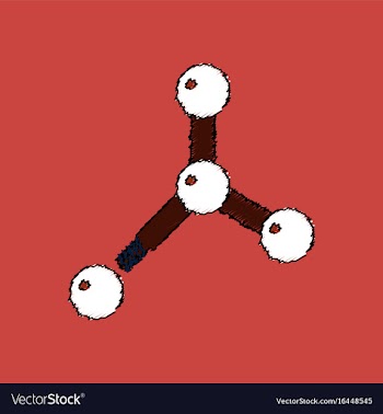 Flat icon design collection atom disconnection vector image