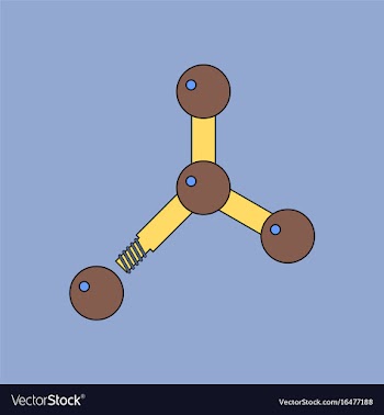 Flat icon design collection atom disconnection vector image