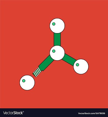 Flat icon design collection atom disconnection vector image