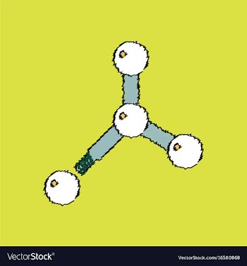 Flat icon design collection atom disconnection vector image