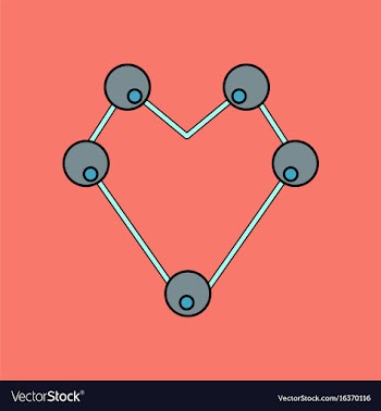 Flat icon design collection atom scheme vector image
