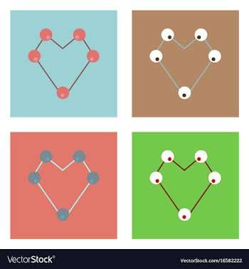 Flat icon design collection atom scheme vector image