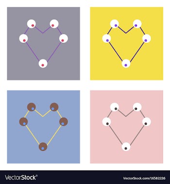 Flat icon design collection atom scheme vector image