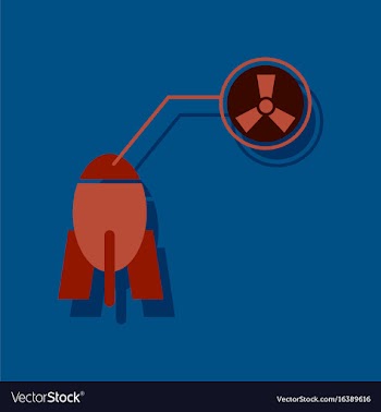 Flat icon design collection atomic bomb in vector image