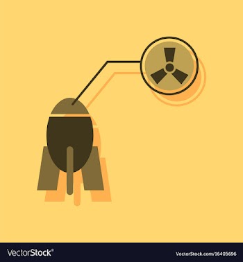 Flat icon design collection atomic bomb in vector image