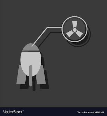 Flat icon design collection atomic bomb in vector image