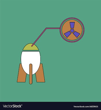 Flat icon design collection atomic bomb vector image