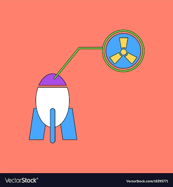 Flat icon design collection atomic bomb vector image