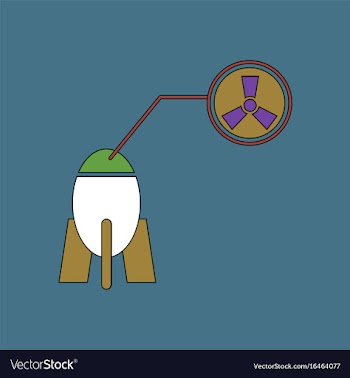 Flat icon design collection atomic bomb vector image