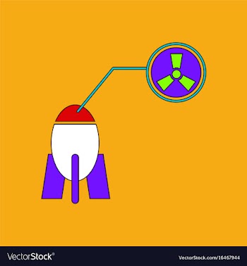 Flat icon design collection atomic bomb vector image