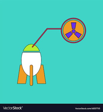 Flat icon design collection atomic bomb vector image