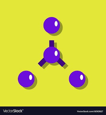 Flat icon design collection atoms disconnection vector image