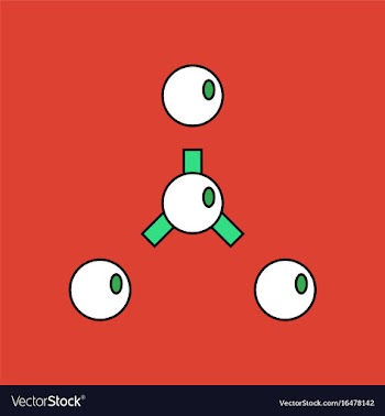 Flat icon design collection atoms disconnection vector image