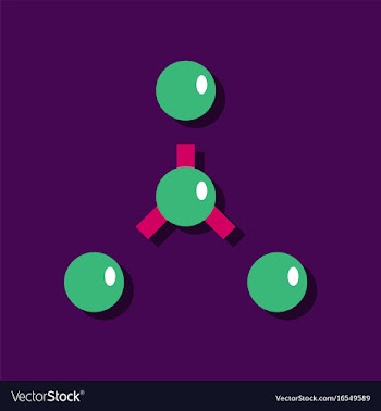 Flat icon design collection atoms disconnection vector image