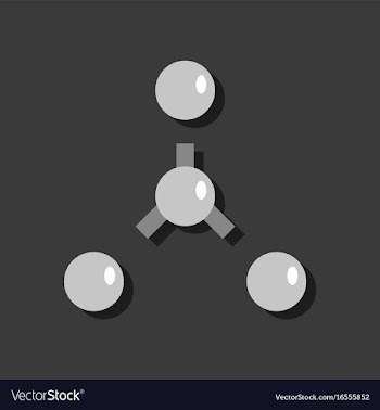 Flat icon design collection atoms disconnection vector image