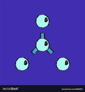 Flat icon design collection atoms disconnectionin vector image