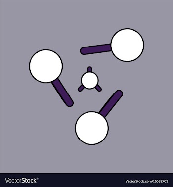 Flat icon design collection atoms elements vector image