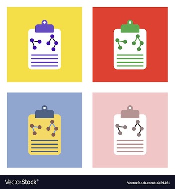 Flat icon design collection atoms on form vector image