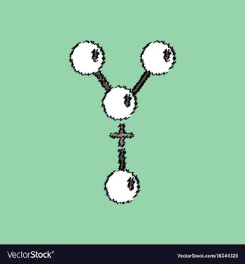 Flat icon design collection attaching molecules vector image