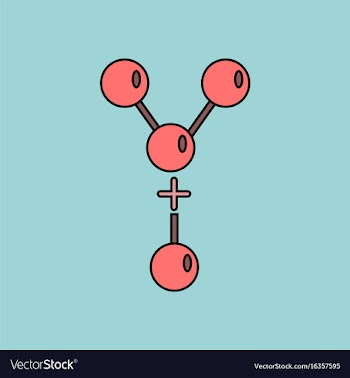 Flat icon design collection attaching molecules vector image