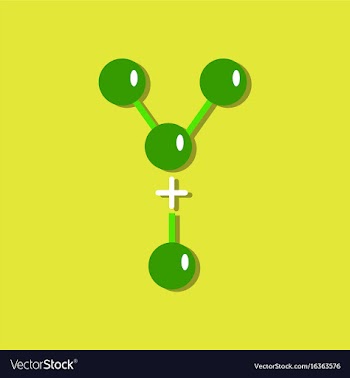 Flat icon design collection attaching molecules vector image