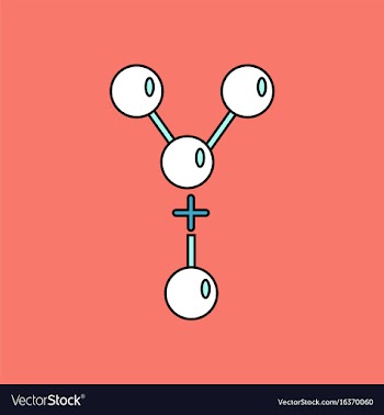 Flat icon design collection attaching molecules vector image