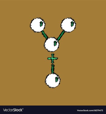 Flat icon design collection attaching molecules vector image