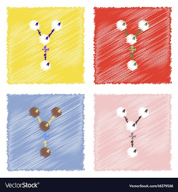 Flat icon design collection attaching molecules vector image