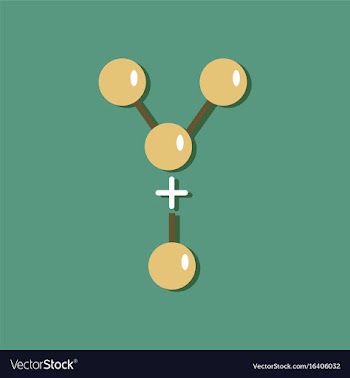 Flat icon design collection attaching molecules vector image