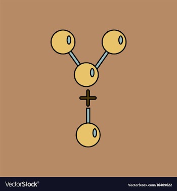 Flat icon design collection attaching molecules vector image