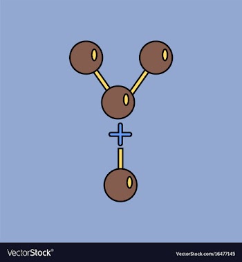 Flat icon design collection attaching molecules vector image
