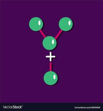Flat icon design collection attaching molecules vector image