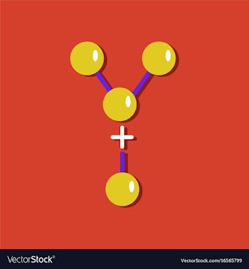 Flat icon design collection attaching molecules vector image