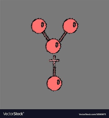 Flat icon design collection attaching molecules vector image