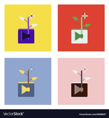 Flat icon design collection axe with buds vector image