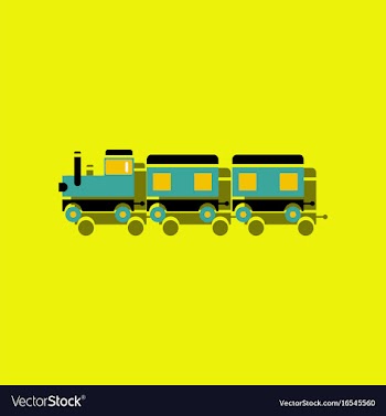 Flat icon design collection babies train in vector image