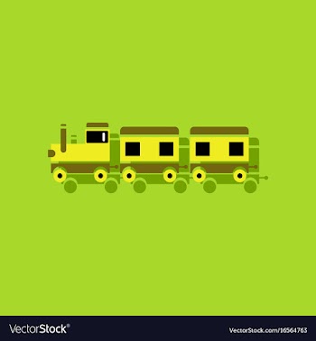 Flat icon design collection babies train in vector image