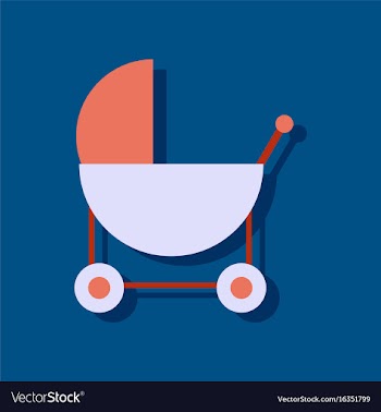 Flat icon design collection baby carriage vector image