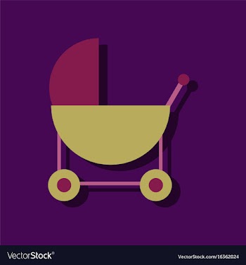 Flat icon design collection baby carriage vector image