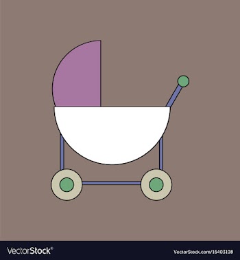 Flat icon design collection baby carriage vector image
